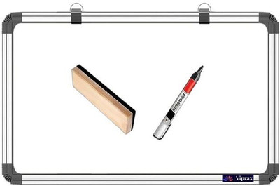 Viprax Non Magnetic Plastic Melamine Slate 1X1.5 Ft, Double-Sided Writing Chalkboard & Whiteboard, Combo of 3 Items Whiteboards(White, Green)