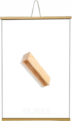 ShelfKing Non Magnetic Wooden 2X3 Feet, Roll Up Wooden White Board & 1 Premium Wooden Duster Combo Whiteboards and Duster Combos(White)