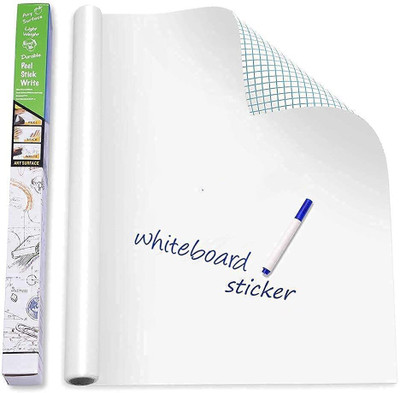 Ji And Ja Large Chalk Board Sticker for Wall White board(45 cm x 200 cm)