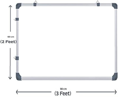 Preha The Smart Choice Non Magnetic Melamine 2x3 Feet White Marker Board and Chalk Board for Office Whiteboards(White, Green)