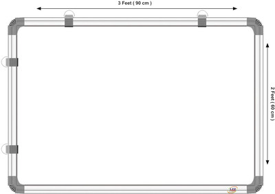 malik brothers Non Magnetic 2X3 Ft Double Sided White Board and Chalk Board Whiteboards(White, Green)