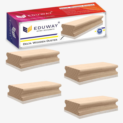 Eduway Regular Wooden Duster Perfect Clean For Blackboard & Durable|Ideal for Teacher, Office, Kids|Pack of 1 Dusters(Set of: 4, Beige)
