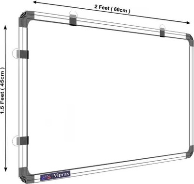Viprax Regular Wooden Melamine 1.5x2 feet Whiteboards(White, Green)