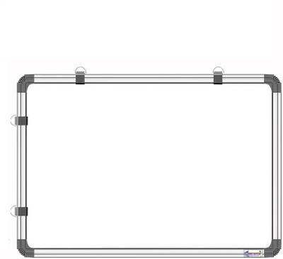 SunShinesystem Non Magnetic Melamine 1x1.5 Feet Double-Sided Writing Whiteboard & Chalkboard Whiteboards(White)