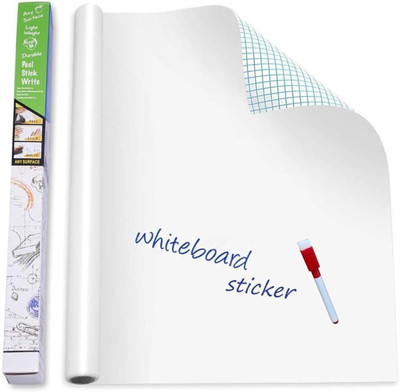 DARDRIS Regular NON MAGNETIC POLYEURATHENE STICKER DIY TOOL CRAFTING MATERIAL 45X200CM Whiteboards(White)