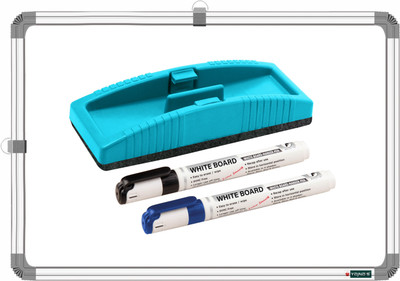 ShelfKing Non Magnetic Whiteboards and Duster Combos(White, Green)