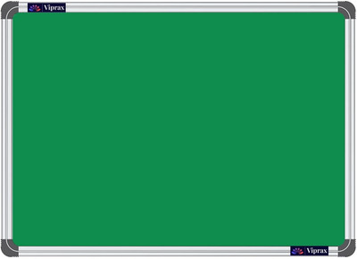 Viprax Regular 1.5x2 Ft. Double Sided Whiteboard with Duster and Marker | Front Dry Erase Marker & Reverse Chalk Board | Glossy Surface |Sturdy Aluminum Frame|(45x60 cms) Whiteboards(White, Green)