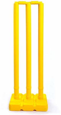 ActiveU Premium Medium Size Wicket Stump Set for Cricket Play Gully Ground Wicket Set(Yellow)