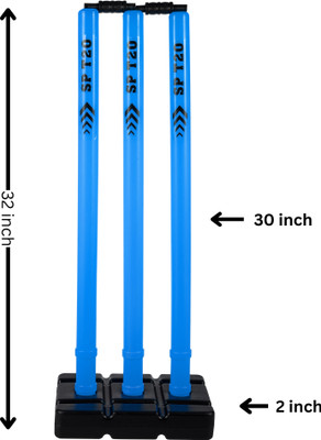 SOCCER PLASTIC SP STUMPS SETS FULL SIZE BLACK/BLUE(Blue)
