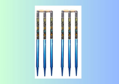 vinox BLUE STUMP WODDEN STUMPS SET(Blue)