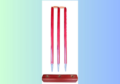 vinox FITINDIA FULL SIZE RED 3 WODDEN CRICKET STUMPS(Red)