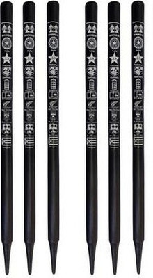HTSports Classic Pro Cricket Wooden Stumps Set of 6 stumps & 4 bails(Black)