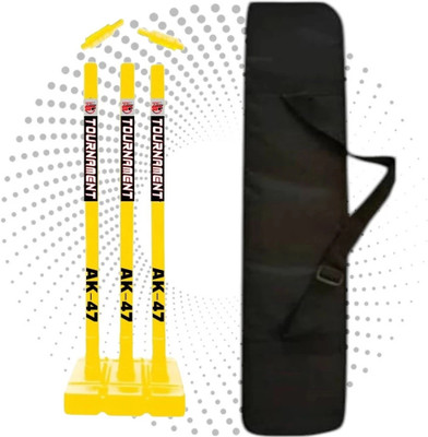fizo PVC / Plastic AK-47 Tournament Wickets Full Stumps Set Yellow Cricket Stumps(Yellow)