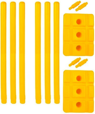 SportskartX ProGuard Stumps Pack of 6 Plastic Stumps(Yellow)