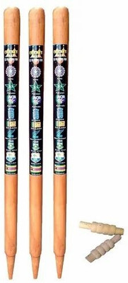 SportkartX Pack of 3 stumps and 2 bails(Brown)