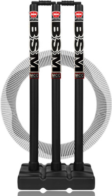 BSM HARD PLASTIC STUMP SET WITH CLEAR BAG(Black)