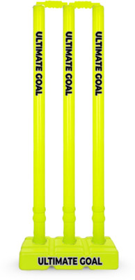 ULTIMATE GOAL Durable Lightweight Portable Plastic Cricket Wicket Stumps Set Full Size(Green)