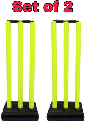 Mascot Heavy Plastic Cricket Stump Set(Multicolor, Yellow, Black)