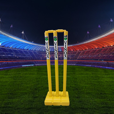 vinox SLOG HARD PLASTIC PVC WICKET STUMPS(Yellow)