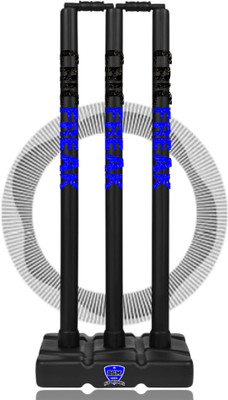 BSM HARD PLASTIC BLUE&BLACK NCRICFREAK STUMP SET WITH CLEAR BAG(Black)