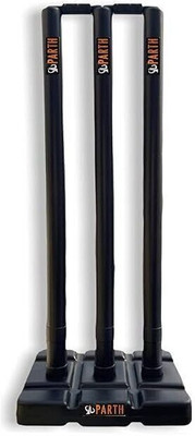 MINESFIT NSI Plastic Wickets With 2 bails Full Size(Black)