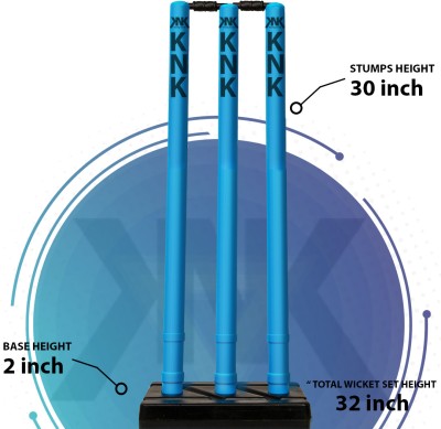 KNK Cricket Stumps Plastic Wickets(Blue, Black)