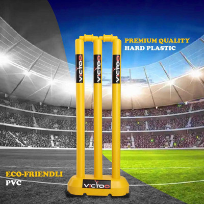 VICTOO Wicket set pastic full size best material plastic(Yellow)