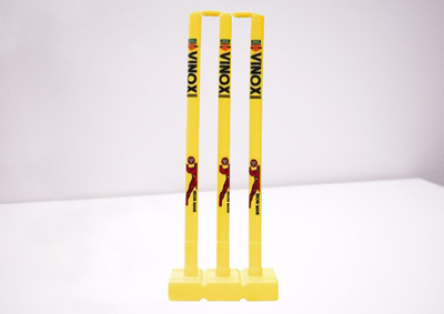 NSP FITINDIA HARD PVC PLASTIC YELLOW CRICKET STUMP SET(Yellow)