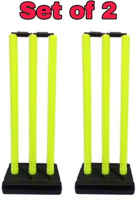 MINESFIT Heavy Plastic Cricket Stump Set(Multicolor, Yellow, Black)