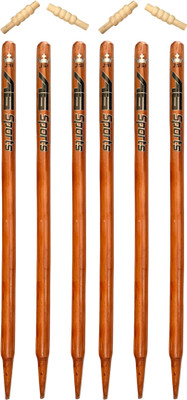 JSI A6 Sports Diamond Natural Brown Stumps 6 With 4 Bails(Brown)