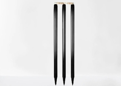 vinox Heavy 3 Wooden Stumps & 2 Bails (Wicket Set)03(Black)