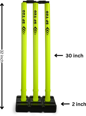 SP T20 GREEN/BLACK STUMP SET FULL SIZE 32 INCH(Green, Black)