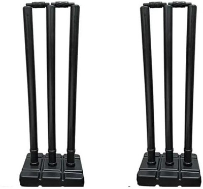 Forgesy Combo of Cricket Stumps Set - 6 Stumps + 4 Bails + 2 Combo of 2(Black)