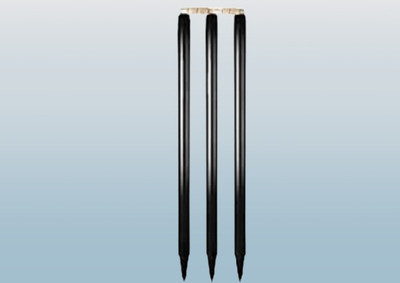 vinox 3 black wodden stumps with 2 bails stump set(Black)