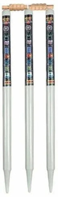 SportskartX Premium Stumps Wooden Set of 3 (White)(White)