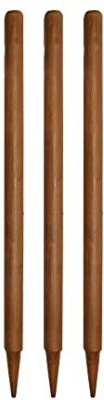 Kitup Wooden Cricket Stumps Set (Set of 3)(Brown)