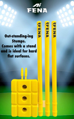 Fena Cricket Wickets , Cricket Stump , Plastic Wickets(Yellow)