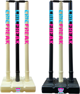 BSM Cricfreak Stumps Set Combo For Men And Women For Age 15Yrs+(Black, White)