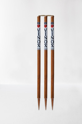 vinox Fitindia Wooden Stump For Cricket Set Of 3 Stumps With 2 Bails(Brown)