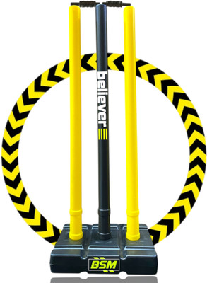 BSM Neon Believer Stumps Set For Men&Women For Age15+Yrs(Black, Yellow)