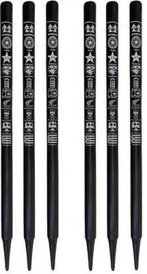 EliteEdge EliteX Cricket Wooden Stumps Set of 6(Black)