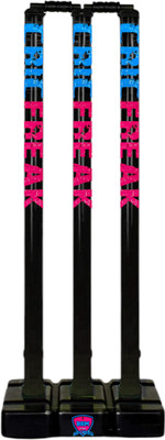 BSM CricFreak Hard Plastic 1-Stump Set – Blue & Pink (2-Color Combo)(Pink, Blue)