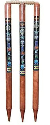 Kalindri Sports Cricket Wooden Stump (Pack of 3, Chokora Craft Multicolor)(Multicolor)