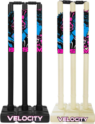 BSM Velocity Stumps Set Combo of 2 For Indoor&Outdoor Playing(Black, White)