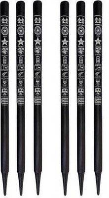 EdgePlay DarkKnight Series Wooden Cricket Stumps Set of 6(Black)