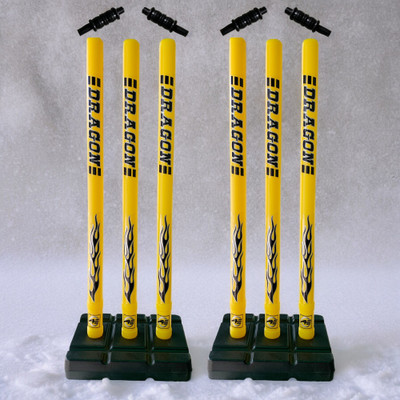 Aenox BEST QUALIT PVC/PLASTIC 2 STUMP SET(Yellow)