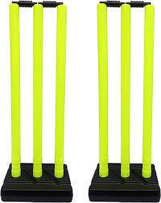 SOCCER PLASTIC Stump Set Green/Black Set Of 2(Green)
