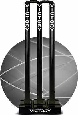 VICTORY Heavy Plastic Cricket Stumps Set(Black)