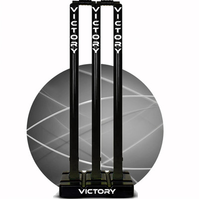 VICTORY Heavy Plastic Cricket Stumps Set(Black)