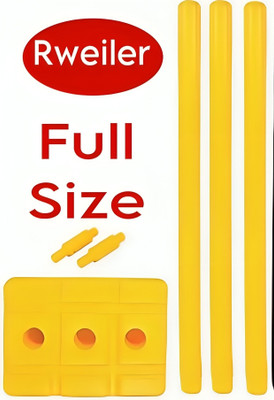 Rweiler Premium quality 3 wicket set with 2 bails(Yellow)